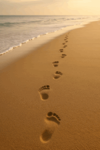 Unveiling-the-Thread-of-Becoming-Rising-in-Light-and-Legacy-Footprints-in-the-Sand
