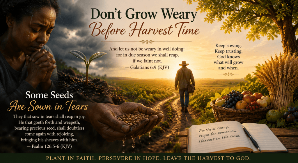 Image created with the assistance of ChatGPT by OpenAI Ecclesiastes 11:6: Keep Sowing and Trust God With the Harvest Woman Crying and Praying